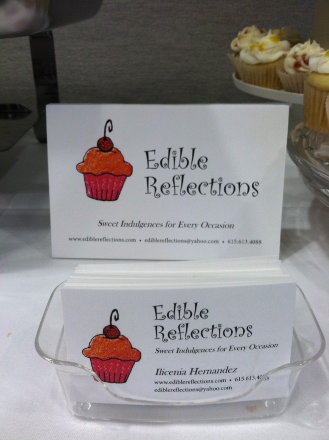 Edible Reflections' business cards