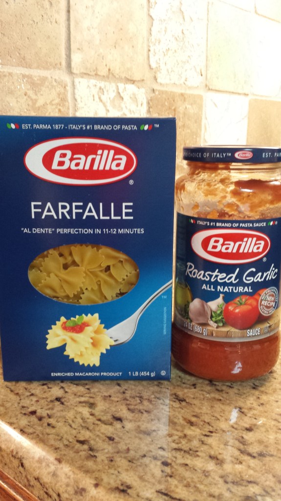 Farfalle and meat sauce