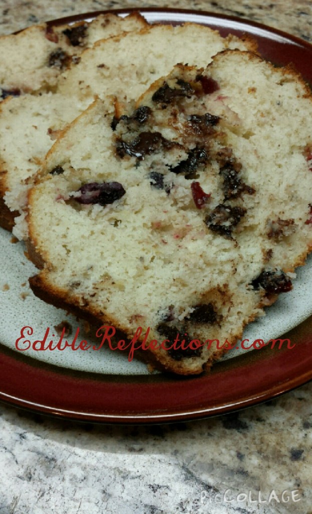 Banana Cranberry Chocolate Chip loaf by Edible Reflections