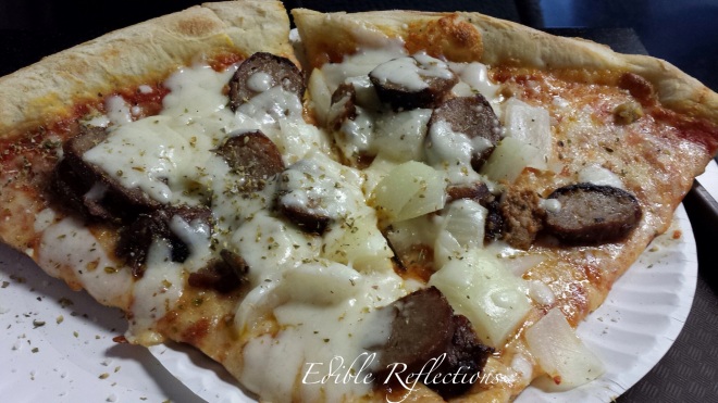 Sausage and onion pizza from Joey's House of Pizza - Nashville