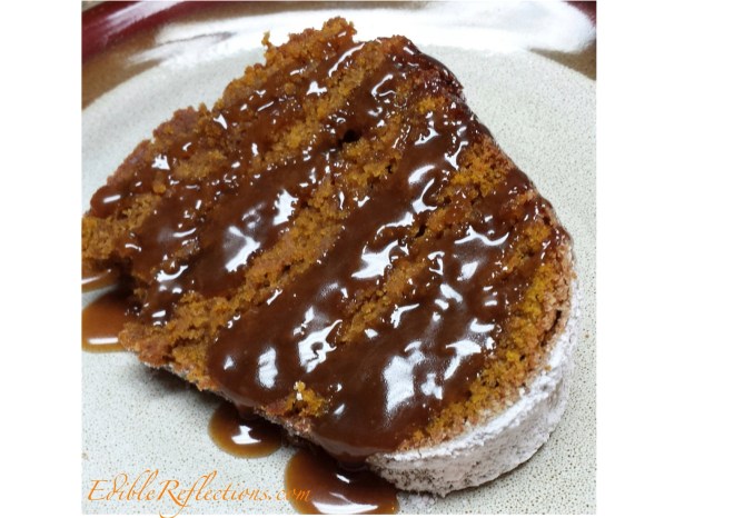 Pumpkin Spice Bundt Cake with Salted Caramel Sauce