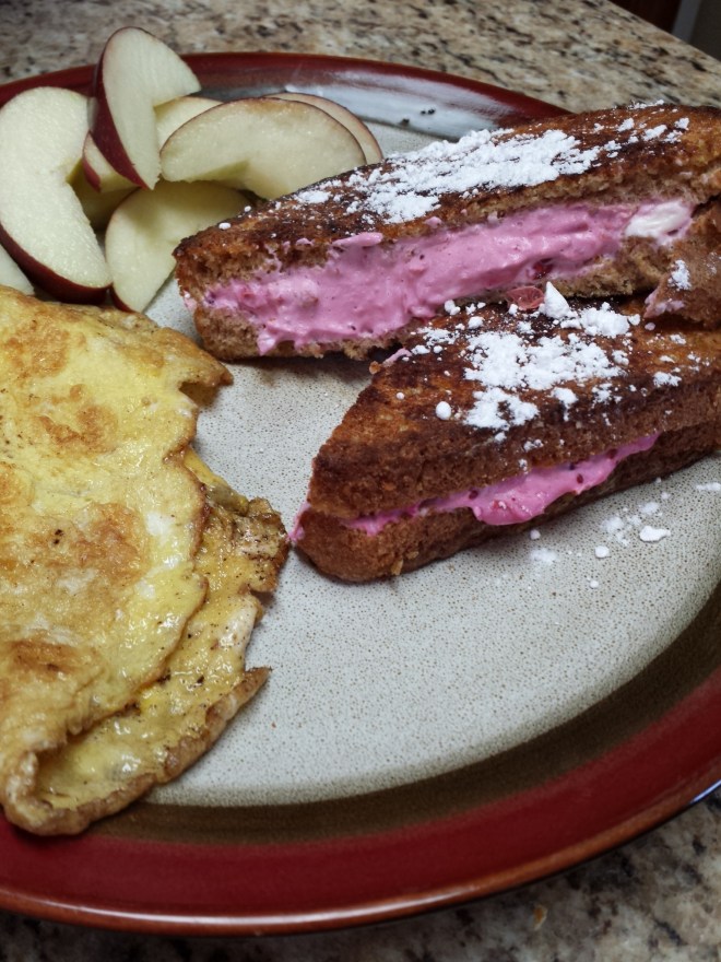 Stuffed French toast with cranberry cream cheese