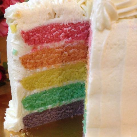  Rainbow Cake by Jeannietay's Blog