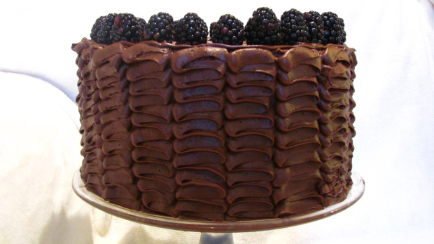 Ruffled Chocolate Cake with Chocolate Fudge Icing and Birthday Celebrations by Mint Tea & Honey