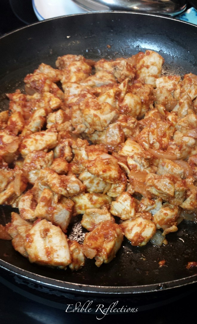 Chicken Enchiladas - ready to assemble the enchiladas