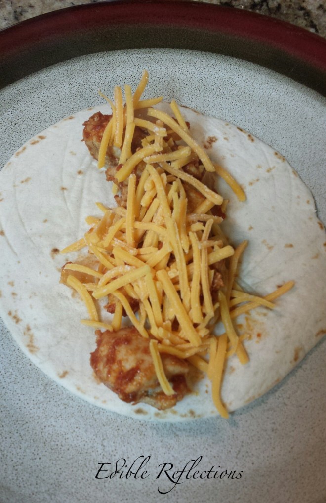 Chicken Enchiladas - assembling the enchiladas