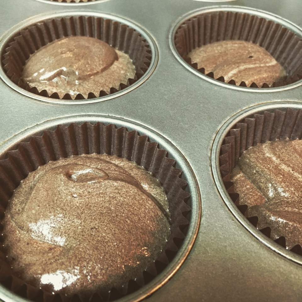 Chocolate cupcake batter