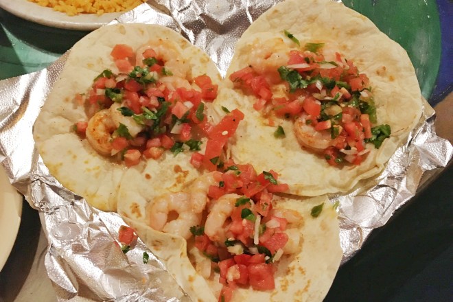 Shrimp tacos - The Hacienda Mexican Restaurant