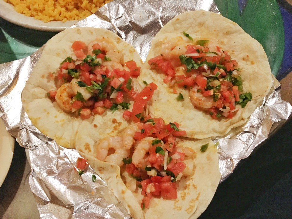 Shrimp tacos - The Hacienda Mexican Restaurant