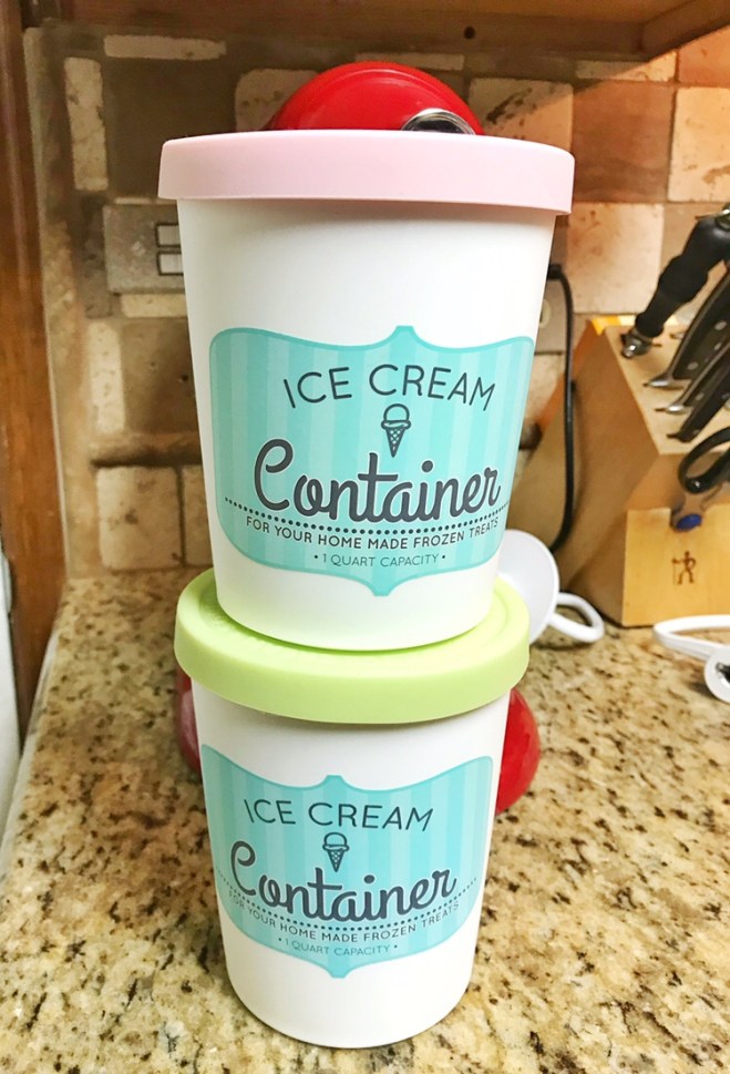 Cookies & Ceram Ice cream ready for the freezer