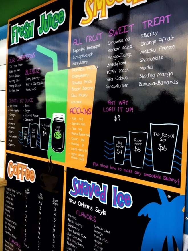 Great variety of Summer drinks 